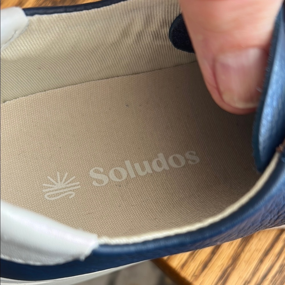Soludos Navy & White Leather Sneakers 7.5 — image 7 of 8
